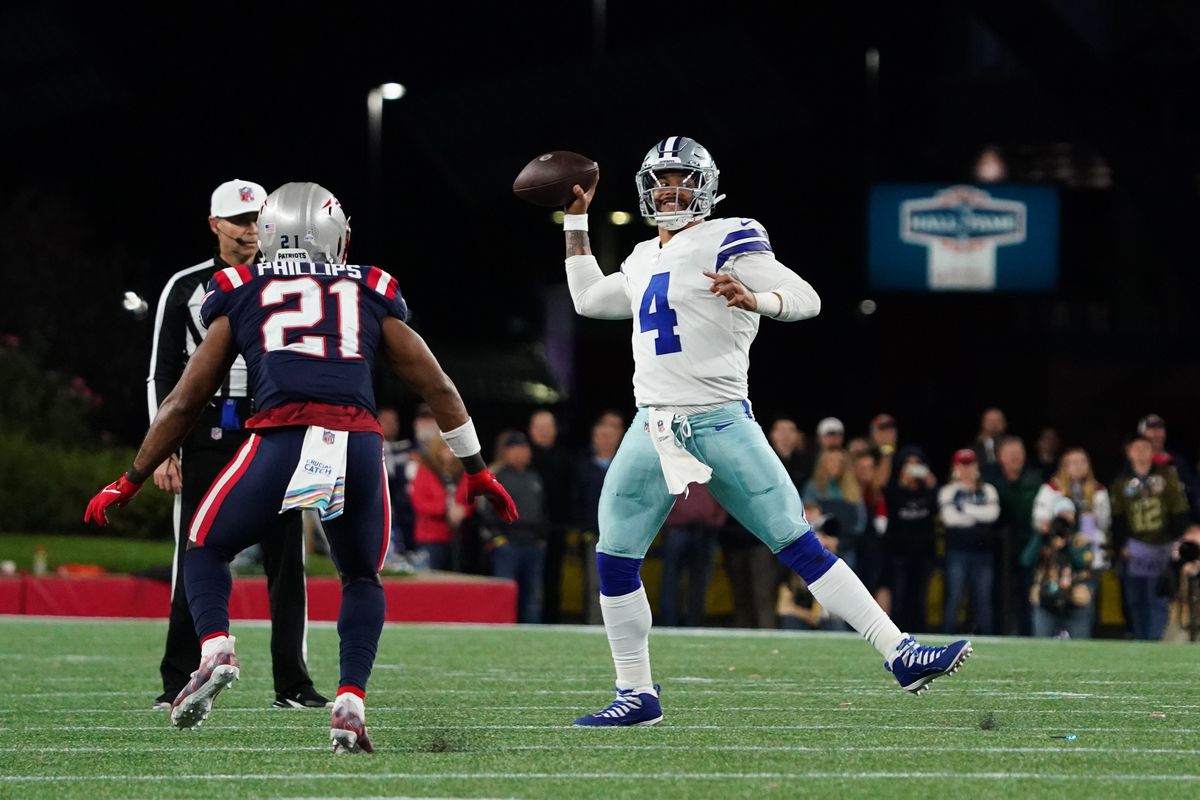 Dak Prescott se lesionó en el partido vs New England Patriots. (FOTO: Boston Herald)