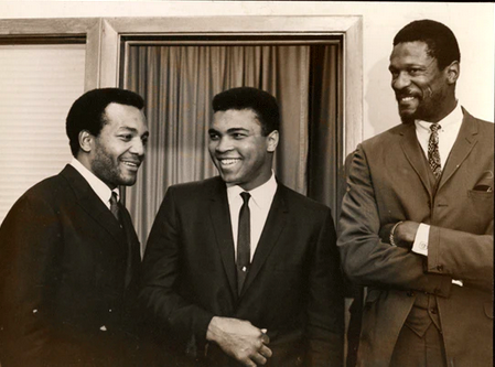 Jim Brown, Muhameed Ali y Bill Russell en 1967 luchando por los derechos de los afroamericanos.